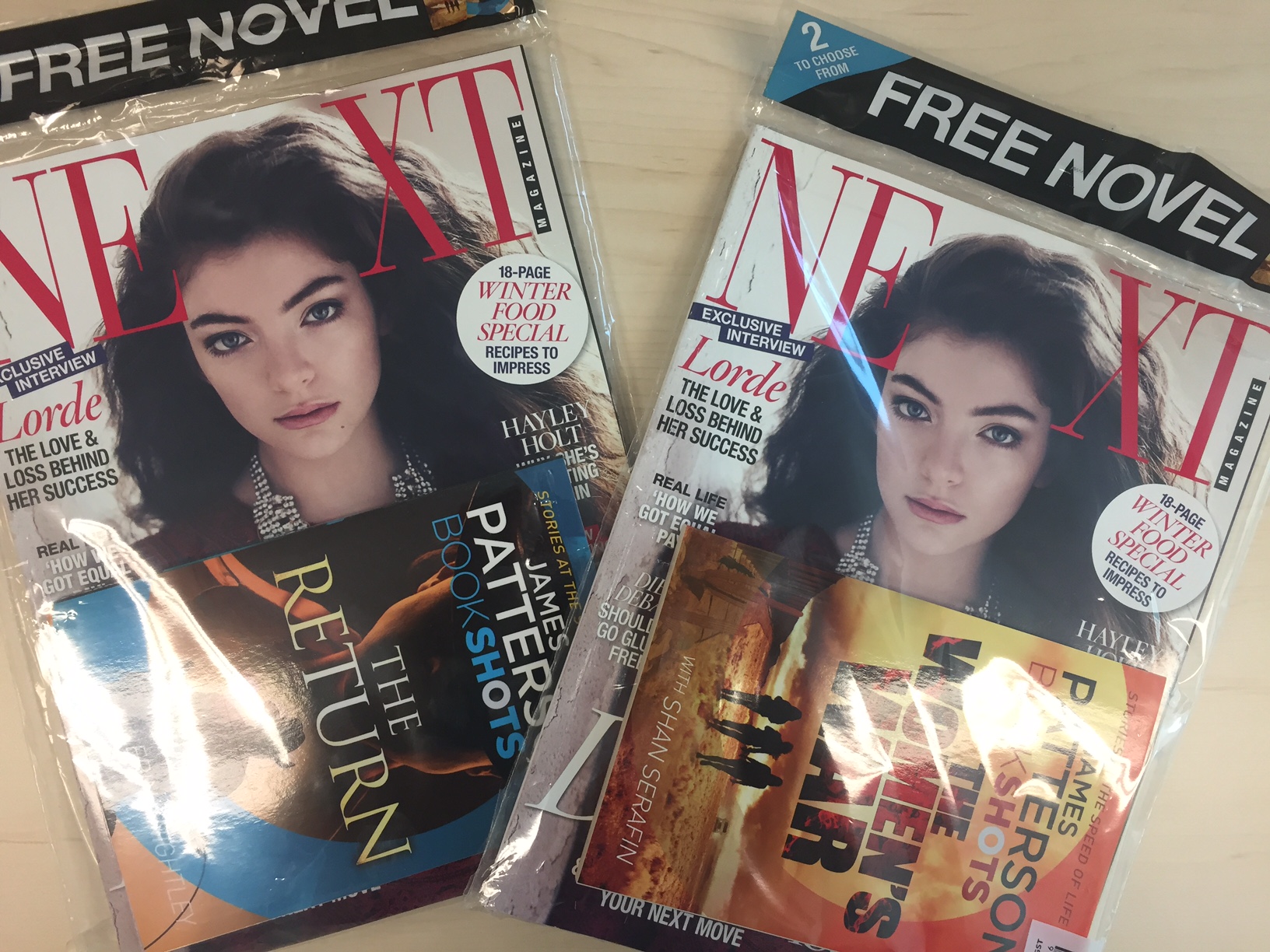 magazine in plastic wrap